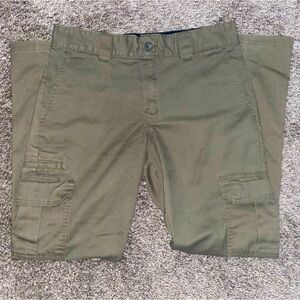 Cargo army green pants. Dickies. Used slightly. Size 32-32 slim straight.